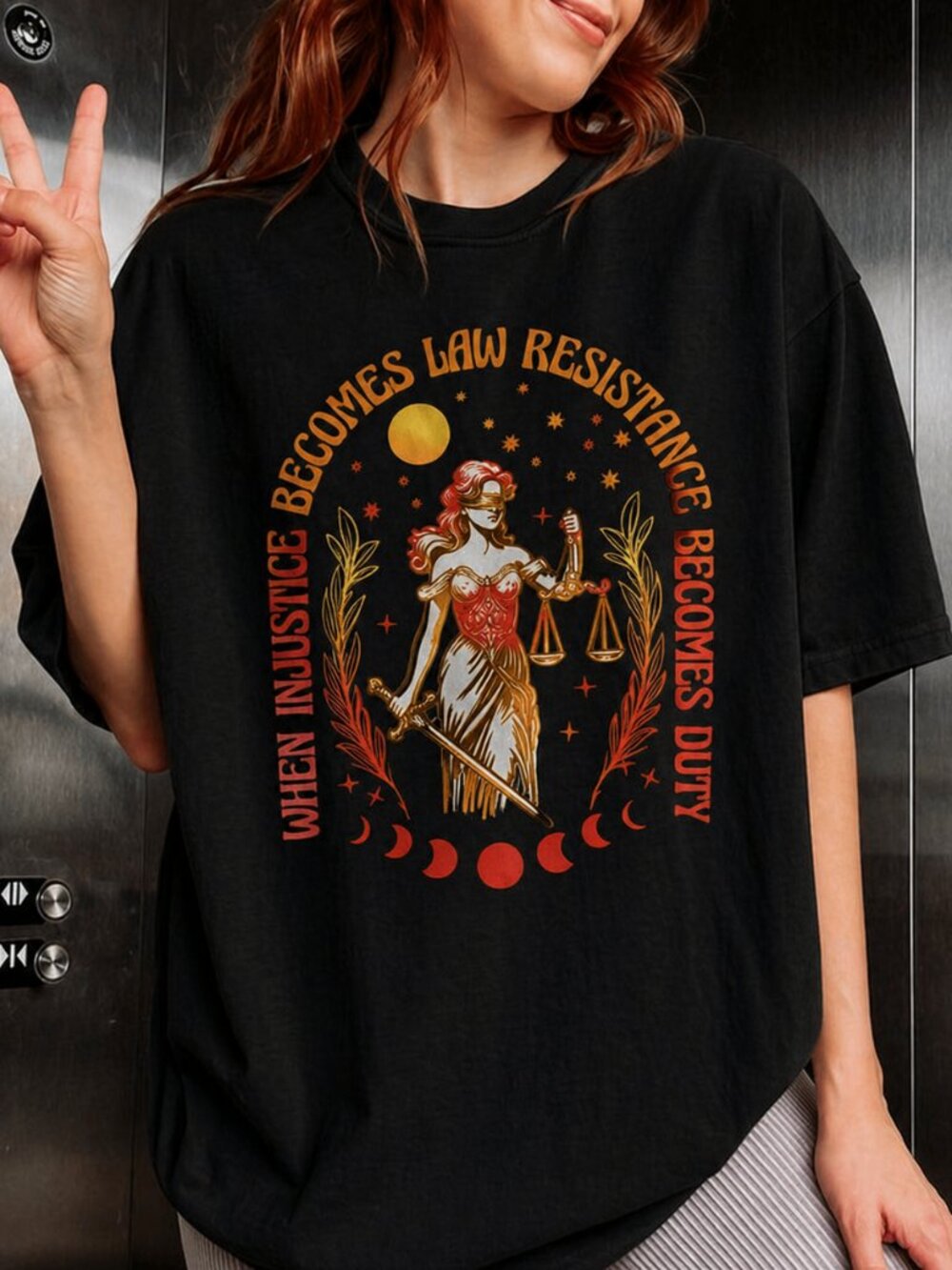 Resistance Becomes Duty T-shirt, Feminist Equality Activism Tee